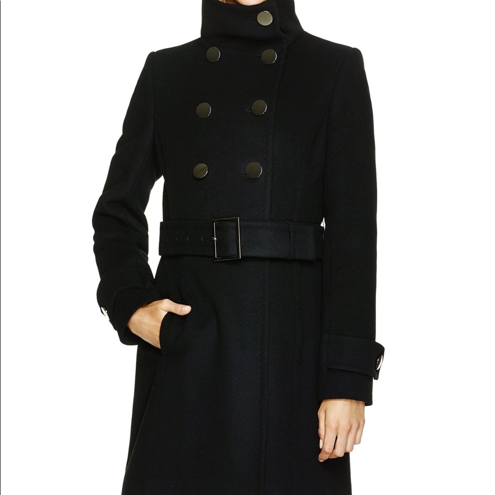Aritzia - black Wool and Cashmere military coat